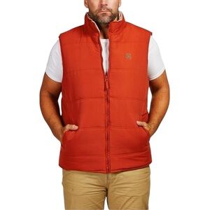 Coleman Rust Quilted Microfiber Sherpa Collar Puffer Vest. Size Large #1523